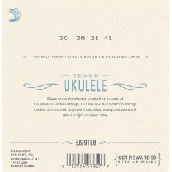 D'Addario EJ99TLG Ukulele Tenor Carbon Low G